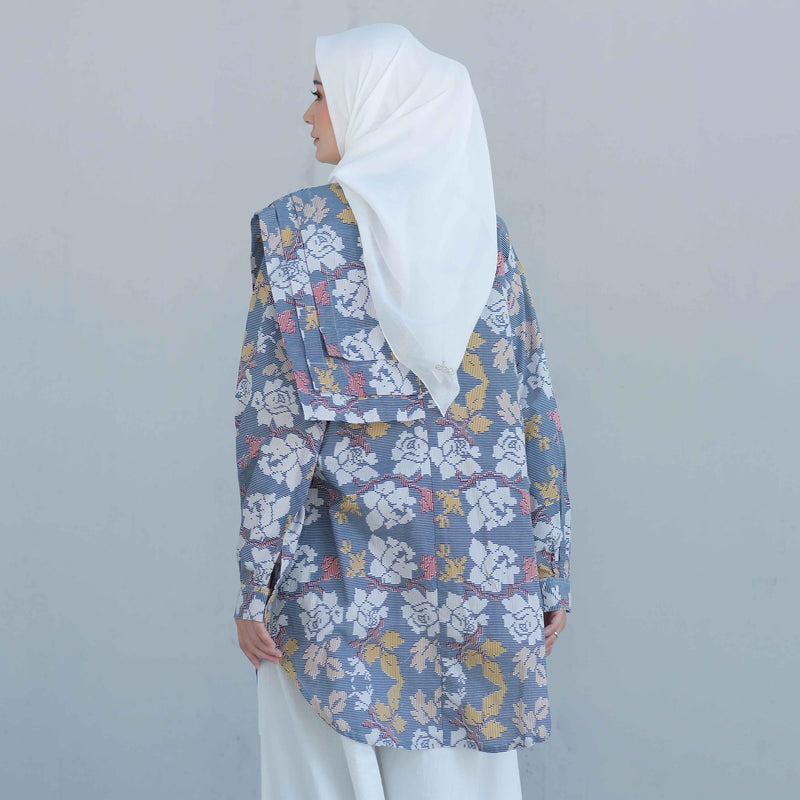 LAYER SHIRT DEENAY X SYAGINI ROSE BLUE