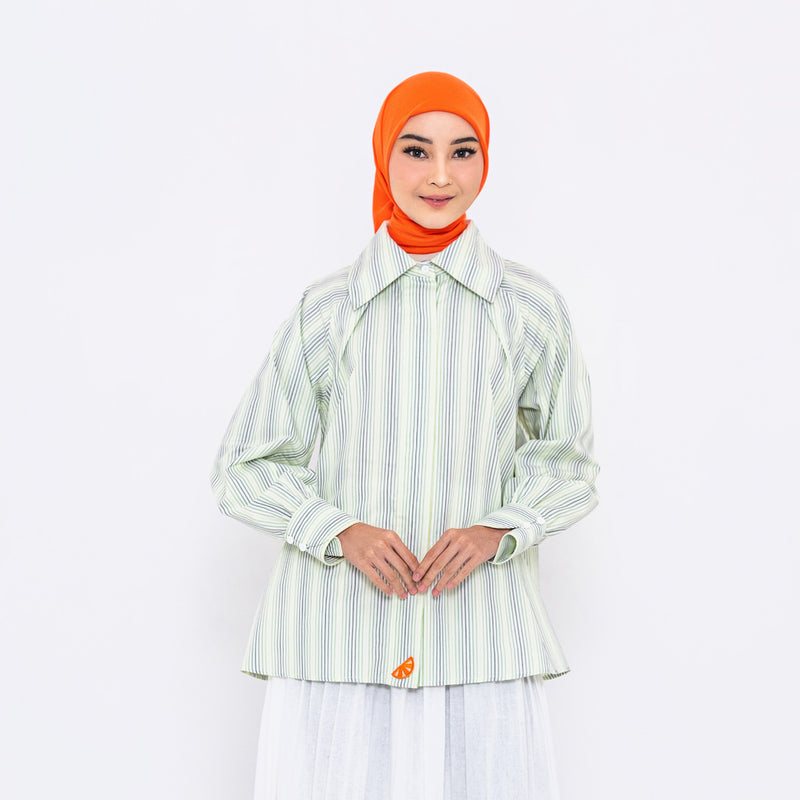 DEENAY FUTURE ART STRIPED SHIRT