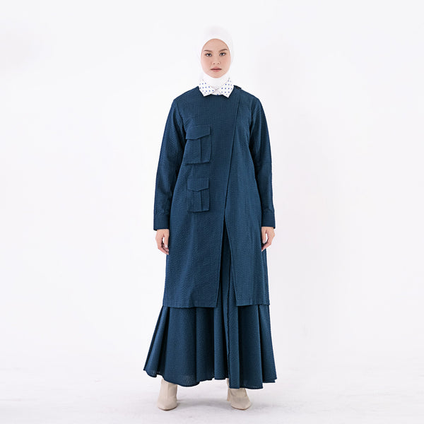 DEENAY FUTURE ART LONG COAT POCKET