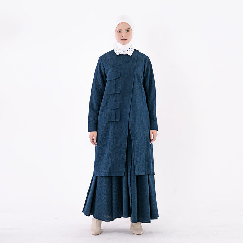 DEENAY FUTURE ART LONG COAT POCKET