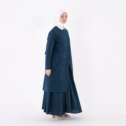 DEENAY FUTURE ART LONG COAT POCKET
