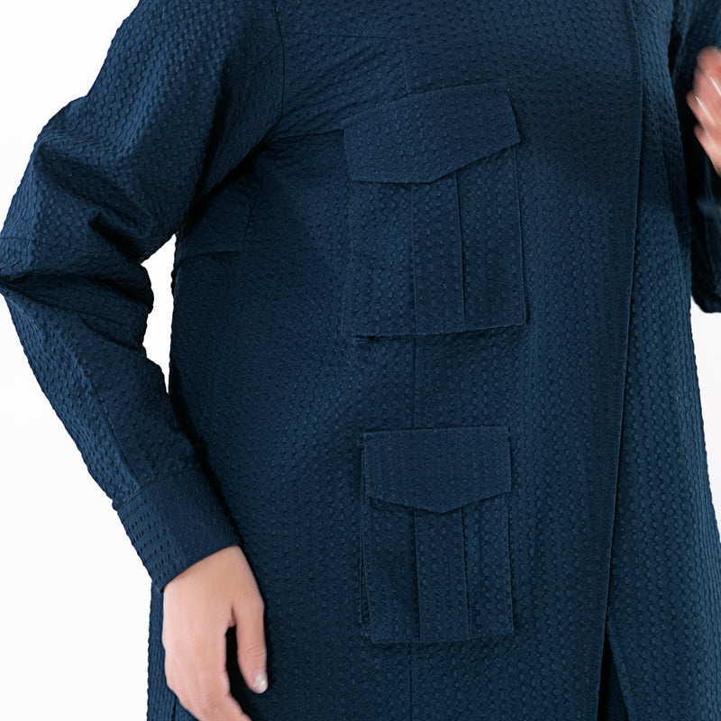 DEENAY FUTURE ART LONG COAT POCKET