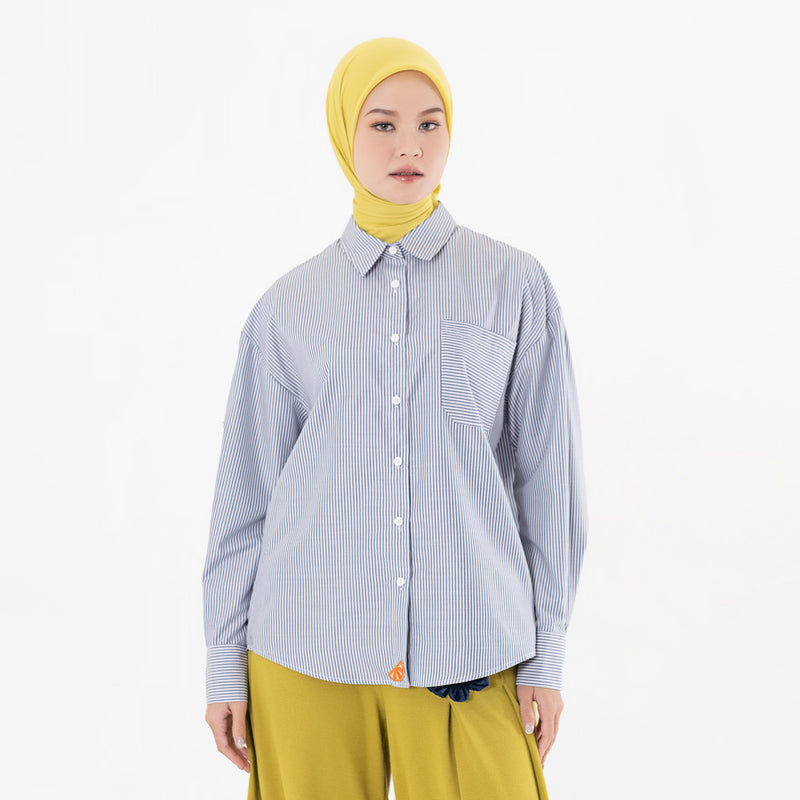 DEENAY FUTURE ART STRIPED SHIRT