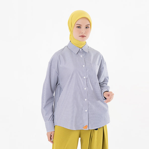 DEENAY FUTURE ART STRIPED SHIRT