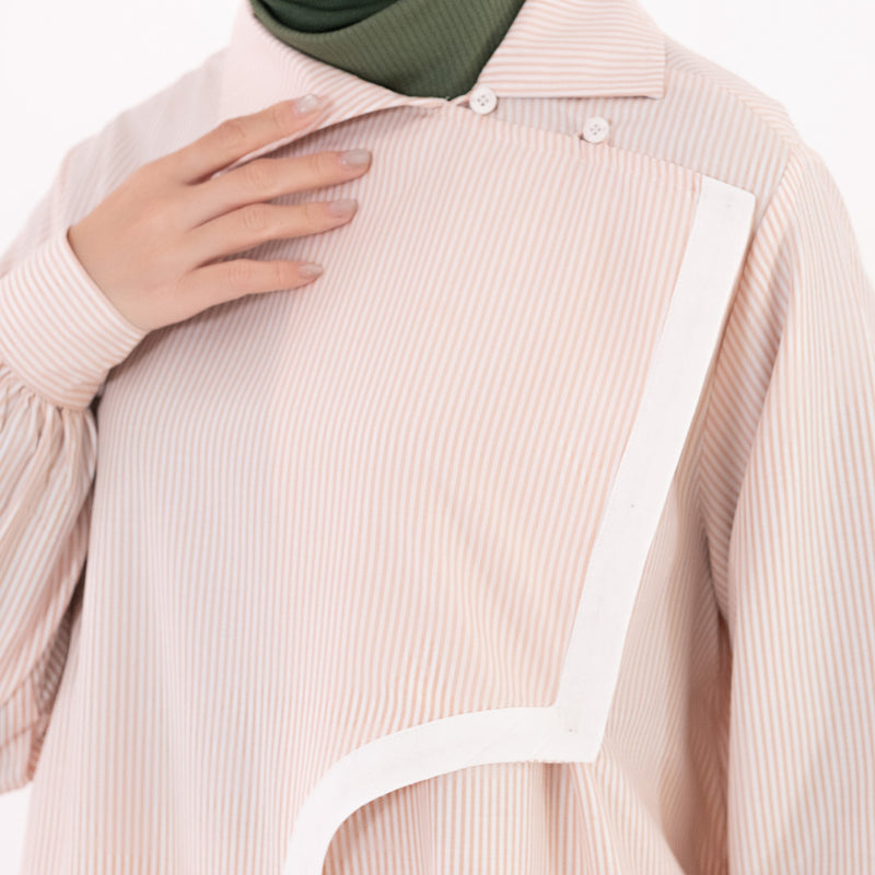 DEENAY FUTURE ART STRIPED TUNIC