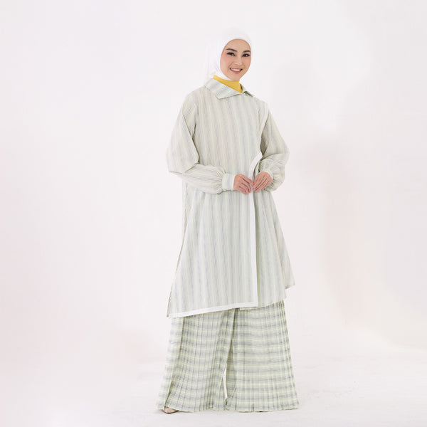 DEENAY FUTURE ART STRIPED TUNIC