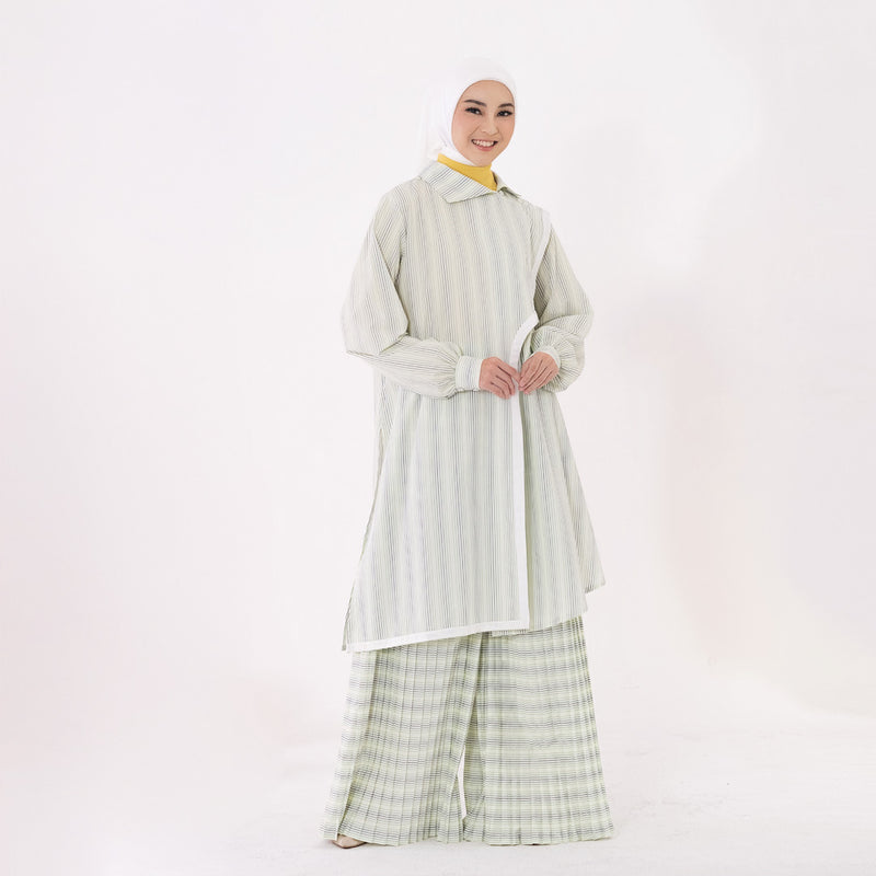 DEENAY FUTURE ART STRIPED TUNIC