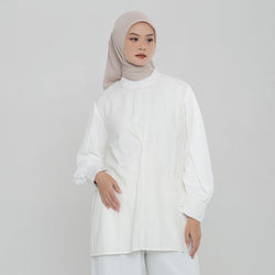 Deenay White Series Pleated Blouses