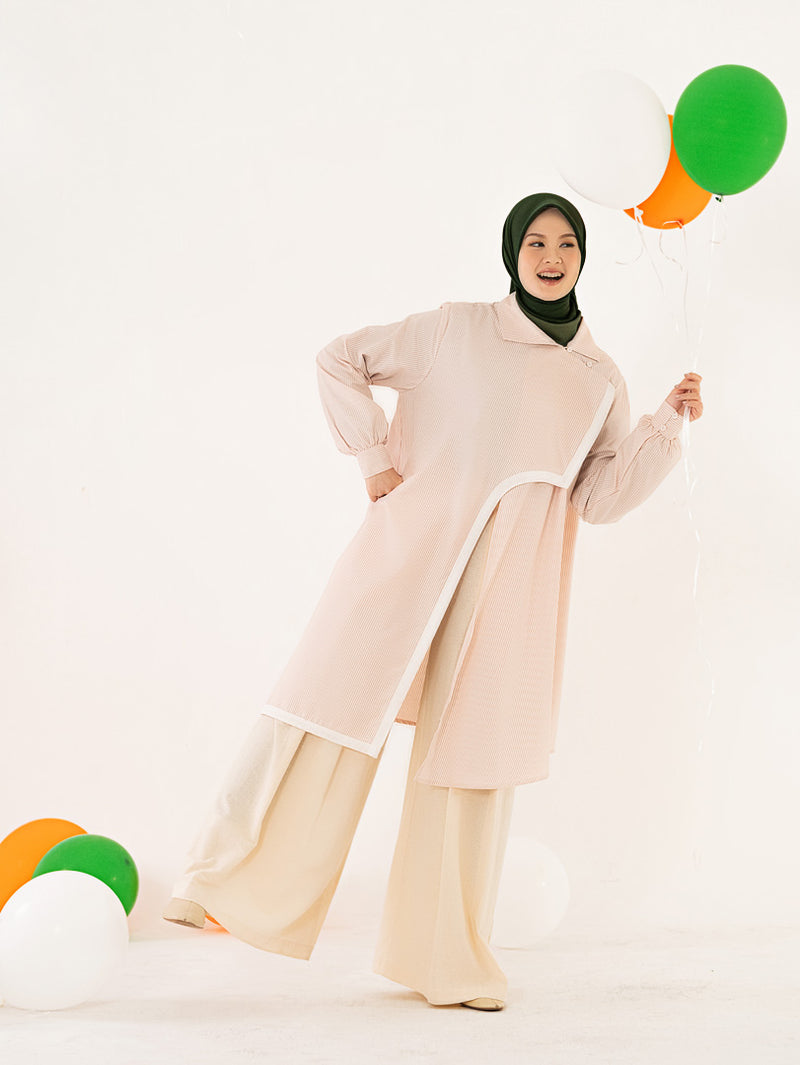 DEENAY FUTURE ART STRIPED TUNIC