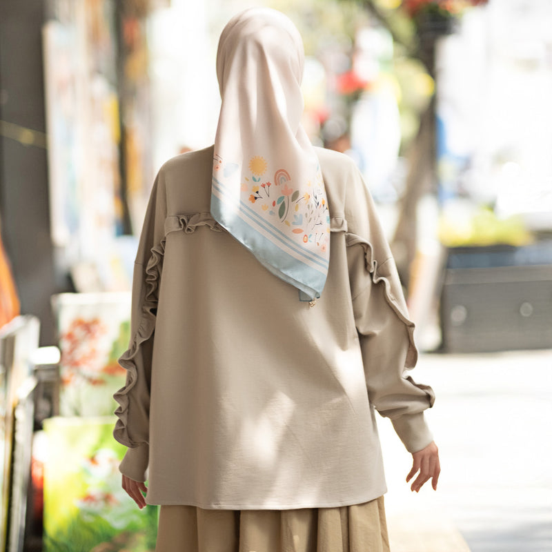 DEENAY ALUNA RUFFLES SWEATSHIRT