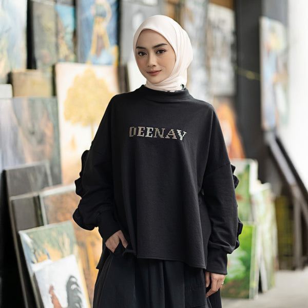DEENAY ALUNA RUFFLES SWEATSHIRT