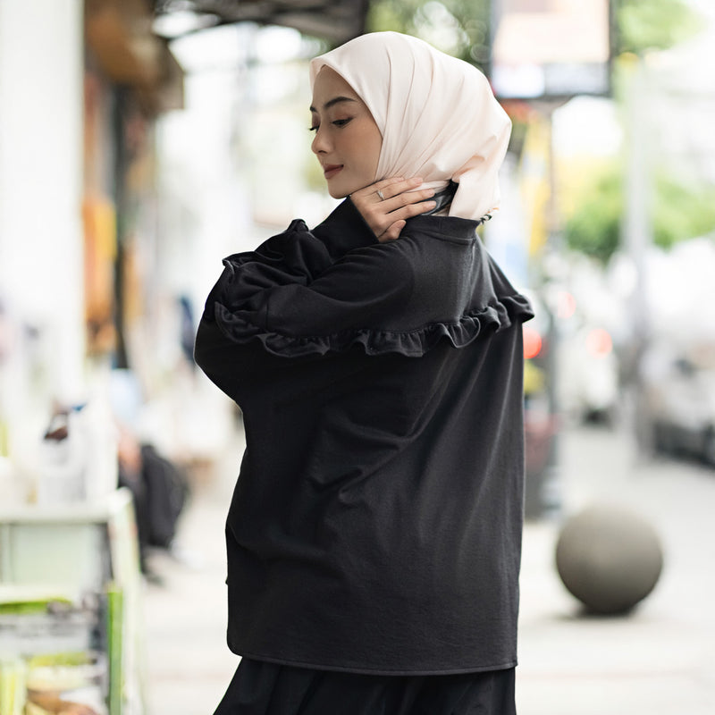 DEENAY ALUNA RUFFLES SWEATSHIRT