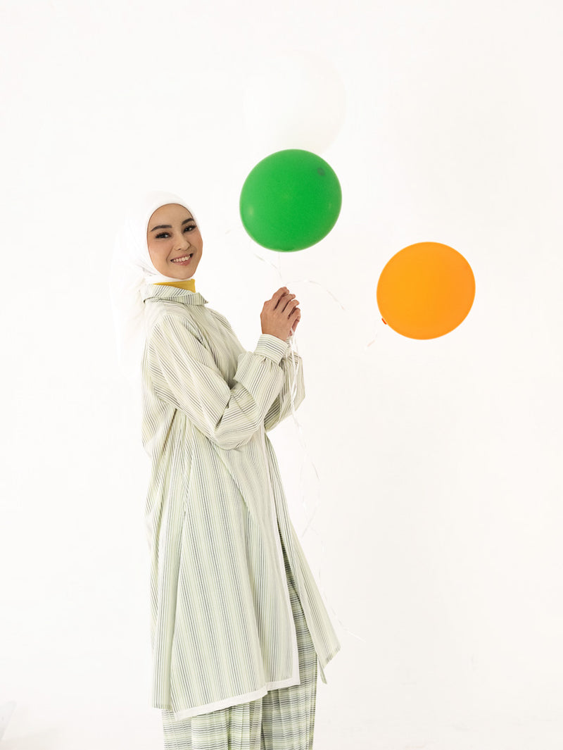 DEENAY FUTURE ART STRIPED TUNIC