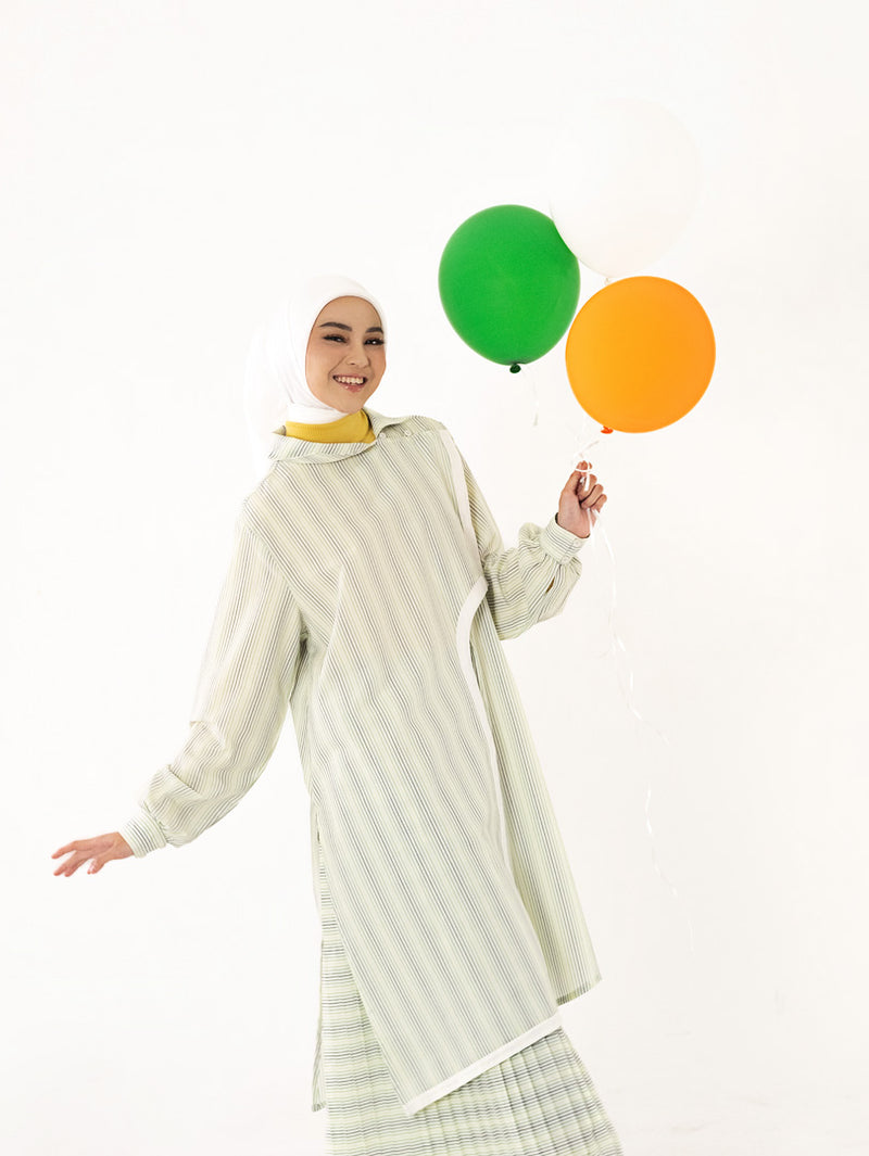 DEENAY FUTURE ART STRIPED TUNIC
