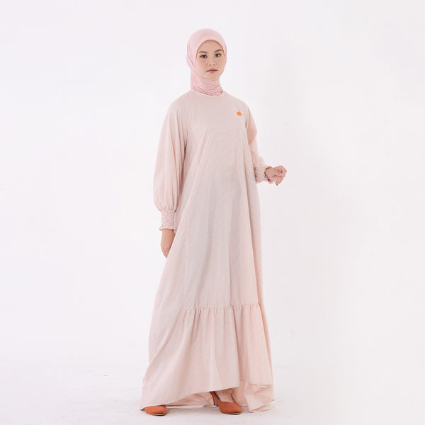 DEENAY FUTURE ART STRIPED MAXI DRESS
