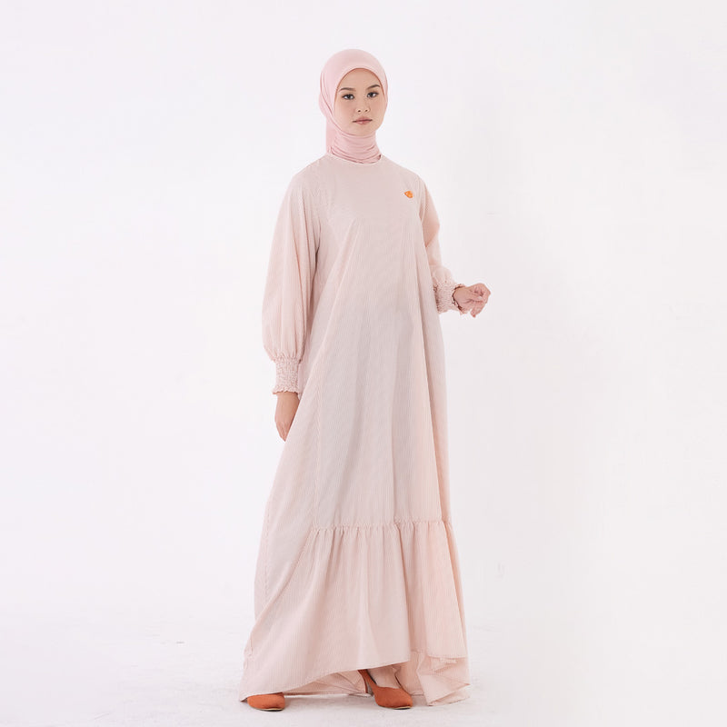 DEENAY FUTURE ART STRIPED MAXI DRESS
