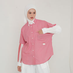 Deenay Embroidery Collar Shirt Red Series