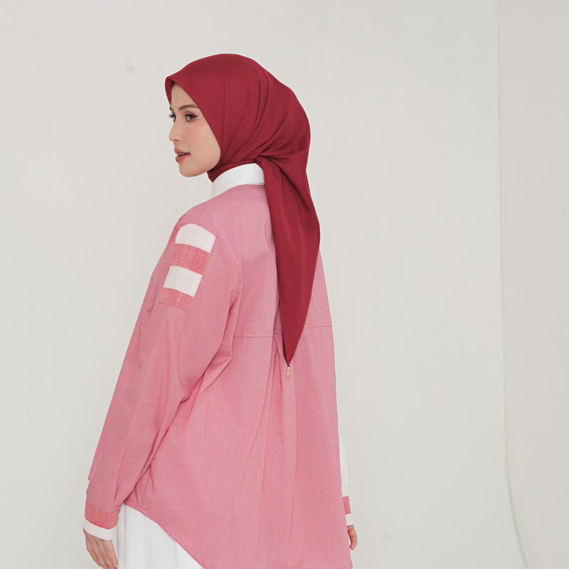 Deenay Asymetrical Sleeve Shirt Red Series