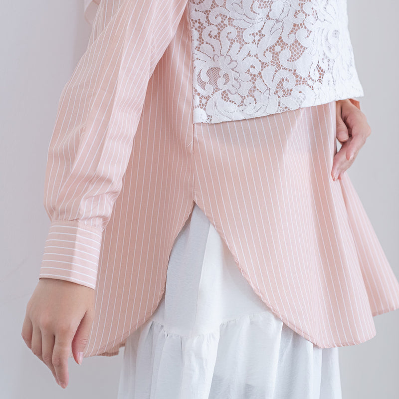 Deenay Striped Lace Shirt Vest