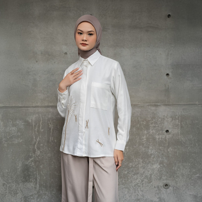 DEENAY DANDELION RUFFLES SHIRT LEYANA SERIES (PO)