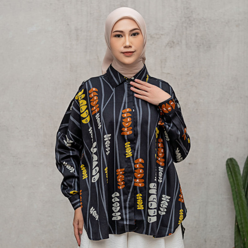 Atasan Wanita Deenay Basic Shirt Lataria Series