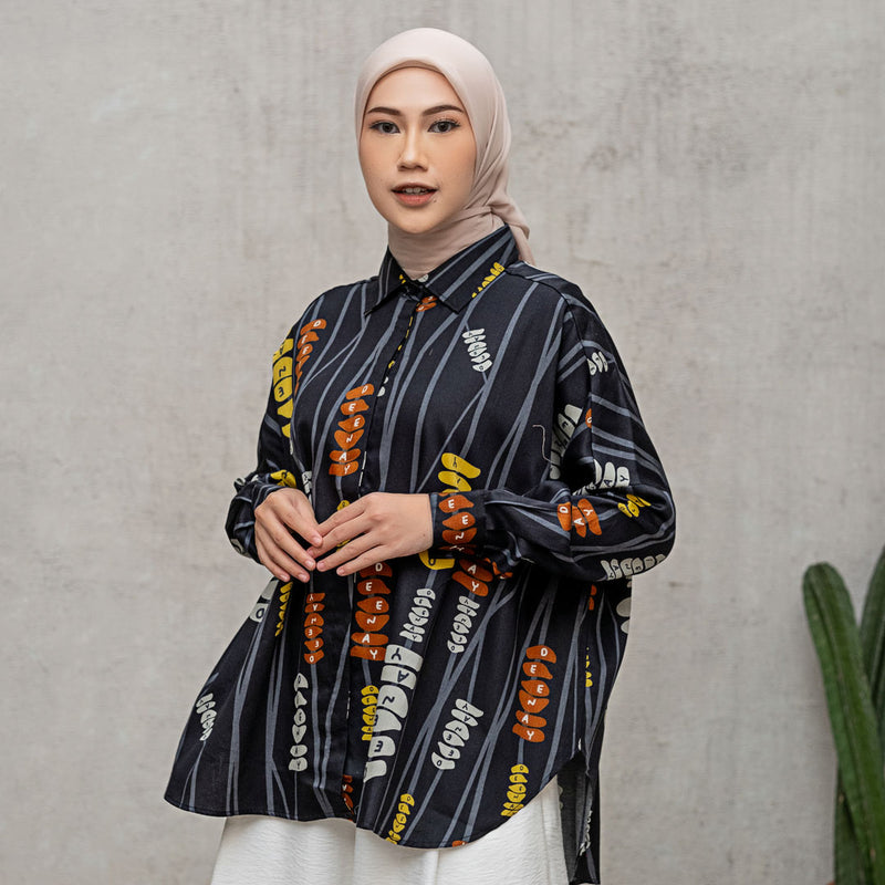 Atasan Wanita Deenay Basic Shirt Lataria Series