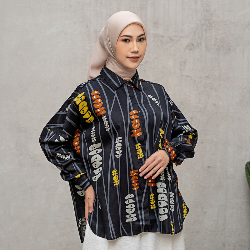 Atasan Wanita Deenay Basic Shirt Lataria Series