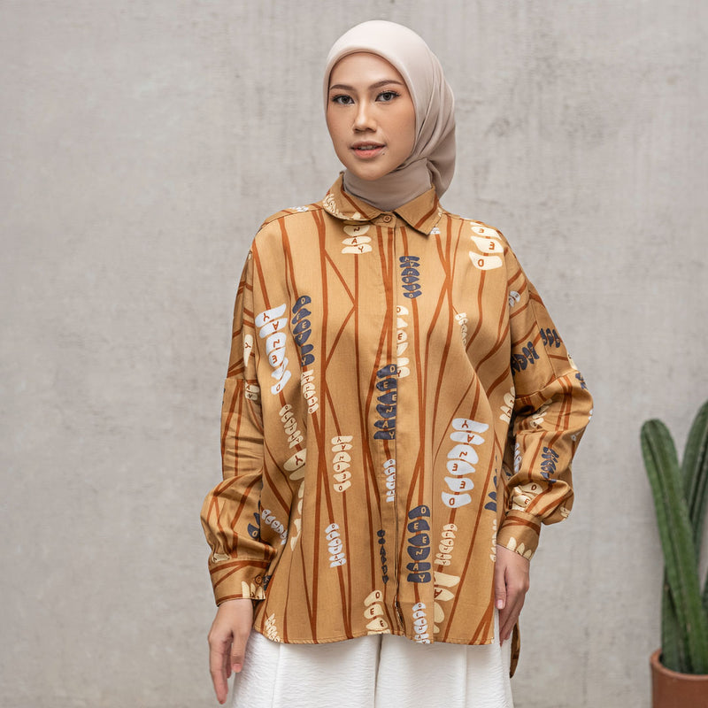 Atasan Wanita Deenay Basic Shirt Lataria Series