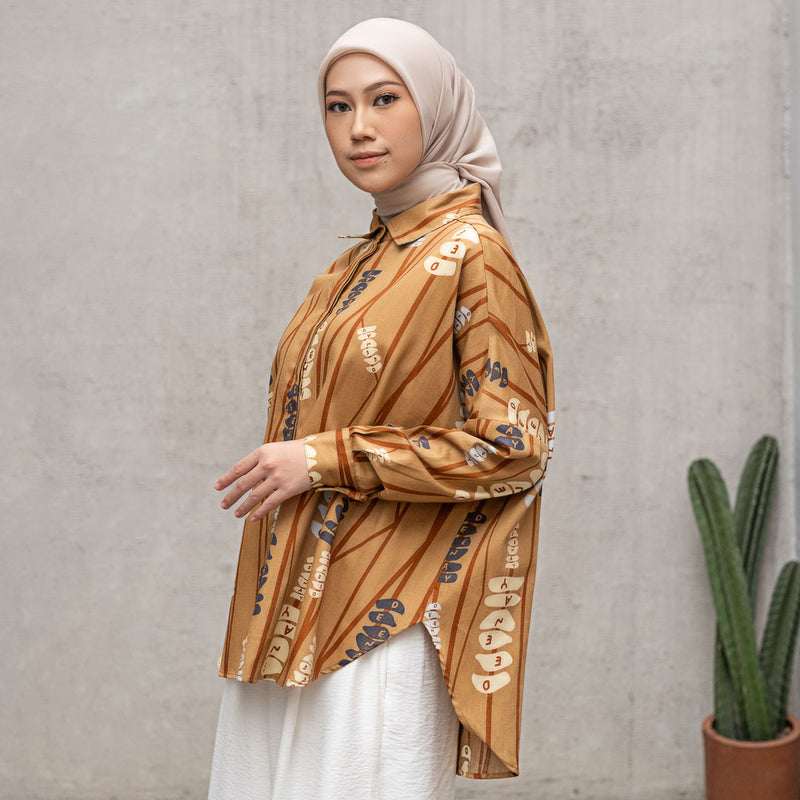 Atasan Wanita Deenay Basic Shirt Lataria Series