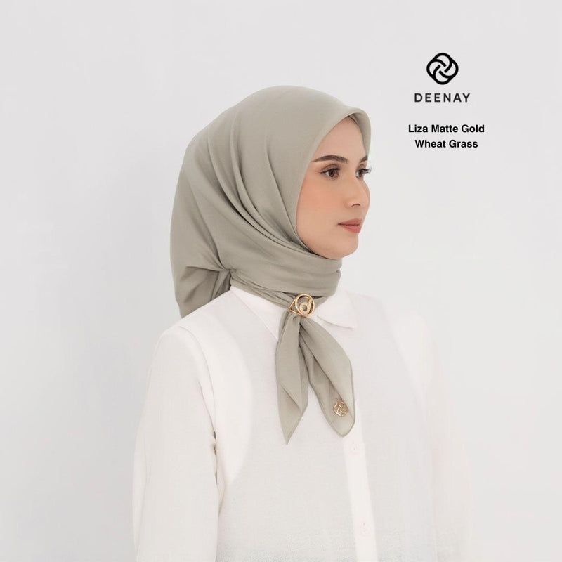 Hijab Deenay Segi Empat New Logo Peach Forest Delight