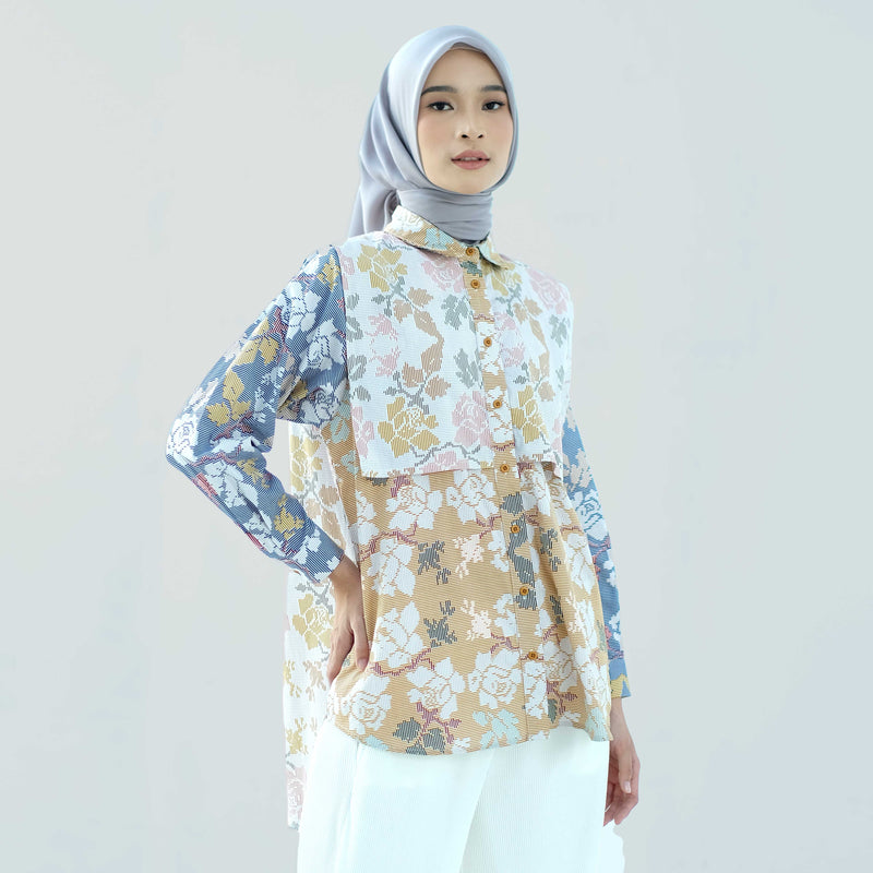 MIX SHIRT DEENAY X SYAGINI ROSE MUSTARD