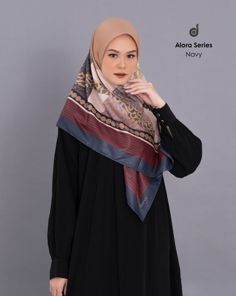 HIJAB DEENAY MOTIF SEGI EMPAT ALORA SERIES