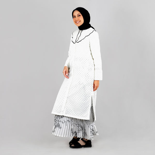 EMBROIDERY LONG TUNIC DEENAY MONTRA WHITE
