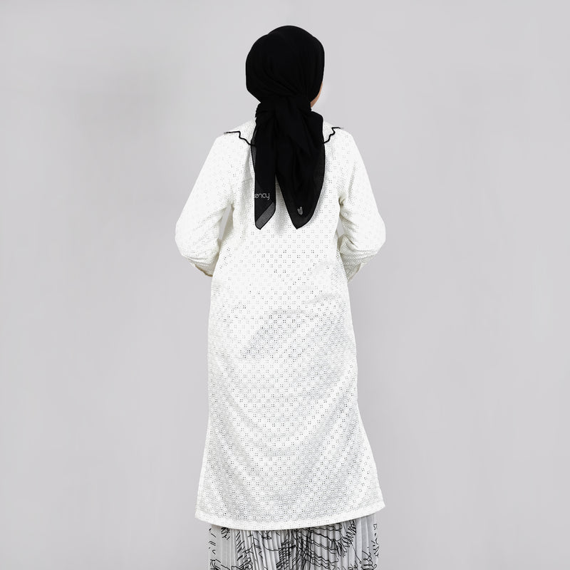 EMBROIDERY LONG TUNIC DEENAY MONTRA WHITE