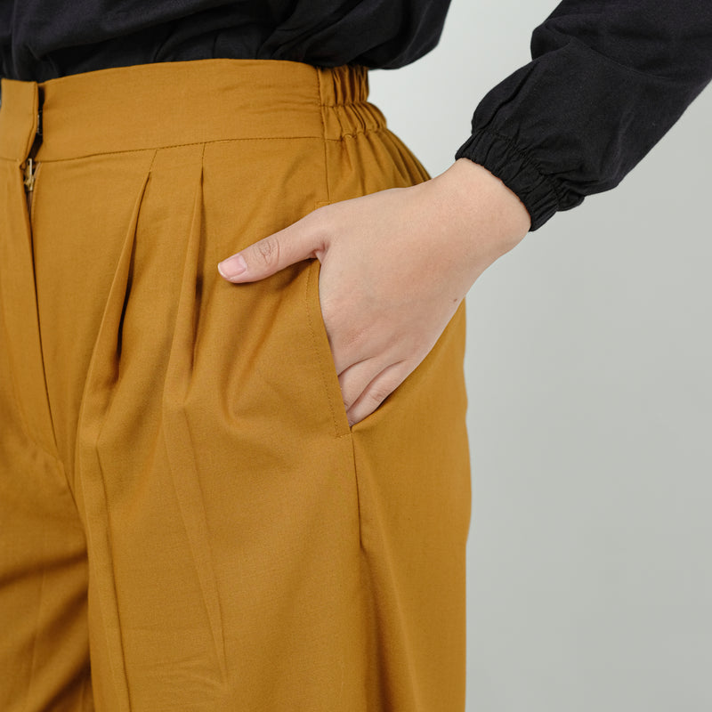 PLAIN PANTS DEENAY MONTRA MUSTARD