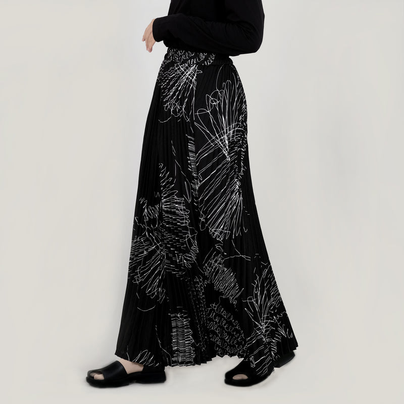 PRINTED SKIRT DEENAY MONTRA BLACK