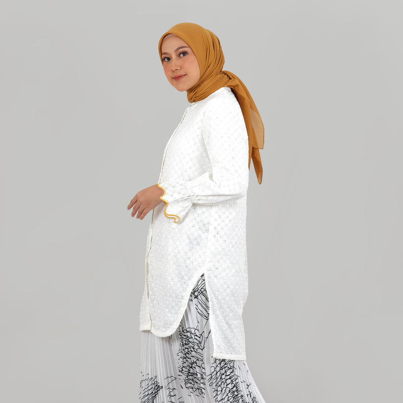 EMBROIDERY TUNIC DEENAY MONTRA WHITE