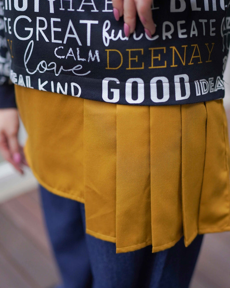SWEATSHIRT DEENAY WORD BLUE BLACK